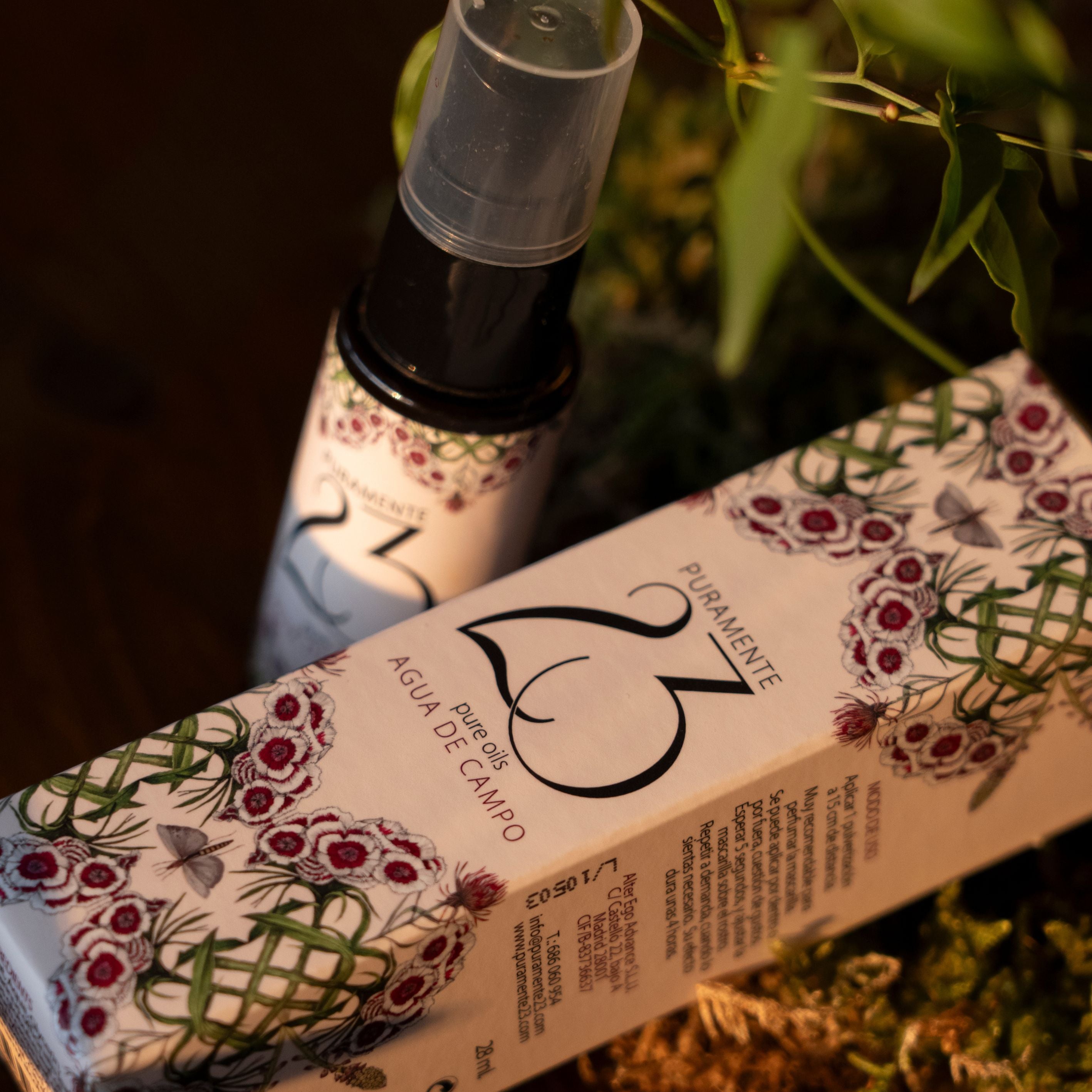 Bruma aromática natural Agua de Campo con aceites esenciales, alergias – Puramente 23
